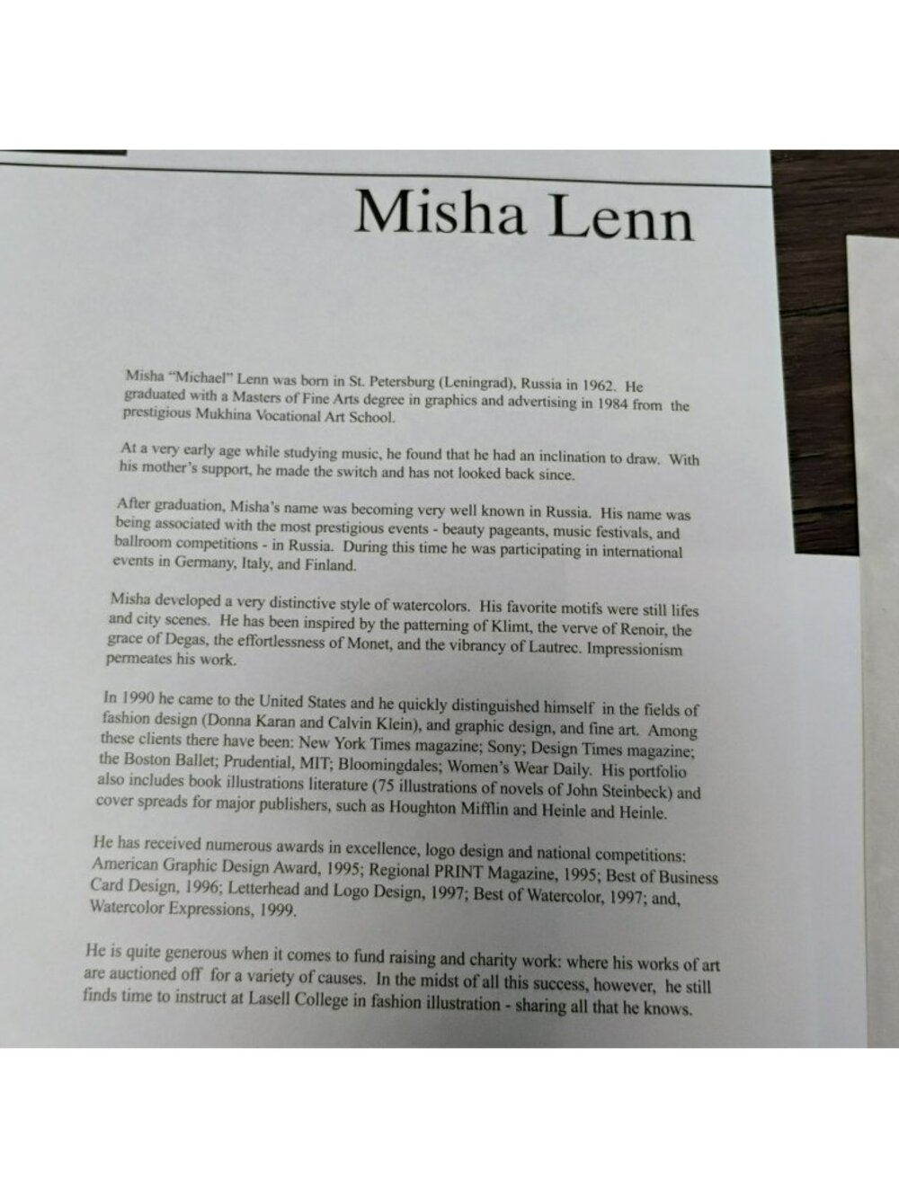 Misha Lenn "Commonwealth In Bloom" Seriolithograph Print with COA Signed 2002 - Picture 5 of 9